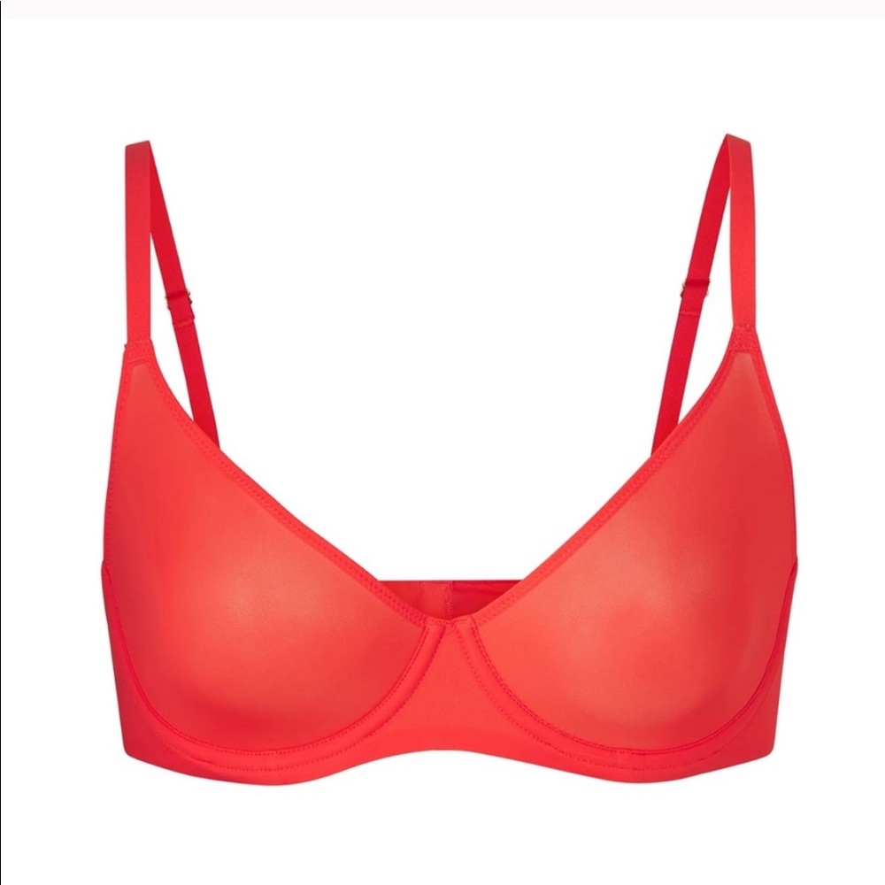 NWT SKIMS Jelly Sheer Poppy Underwire Bra